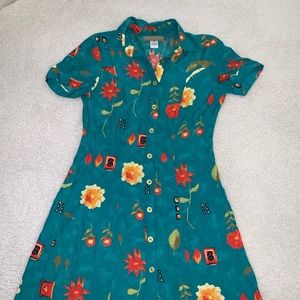 Terry ward collard short sleeve dress